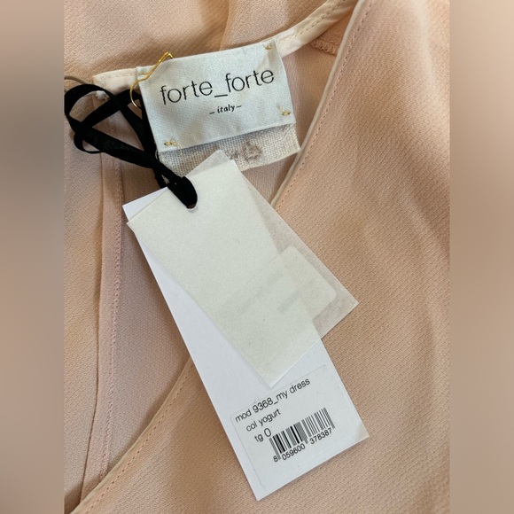 Forte Forte Tied Waist Neutral Flowy Dress 9368 Size XS Yogurt - Picture 3 of 4